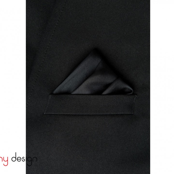 Khăn lụa vuông pocket square -BLACK ONYX